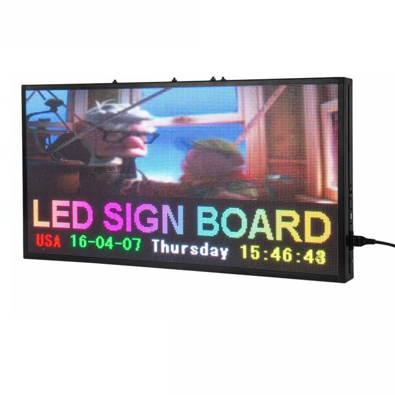 Quality Full Color Indoor Scrolling LED Text Sign Display 96*384cm With Adjustable Brightness for sale