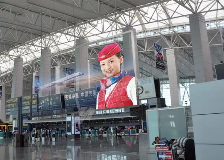 Quality P3.91 LED Transparent Display , Xmedia LED Wall Display Screen for Air port for sale
