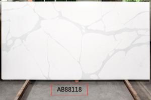 Quality Polished White Calacata Quartz Stone Slab For Kitchen Worktops 3200*1600mm for sale
