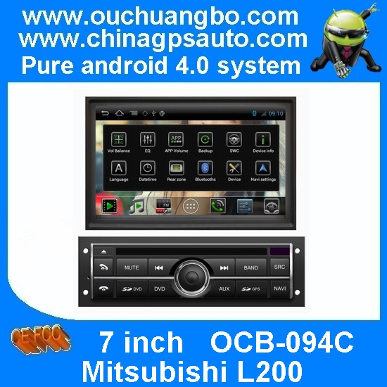 Quality Ouchuangbo 7&quot; DVD Radio Android 4.0 System for Mitsubishi L200 with S150 USB GPS Navigation 3G Wifi BT OCB-094C for sale
