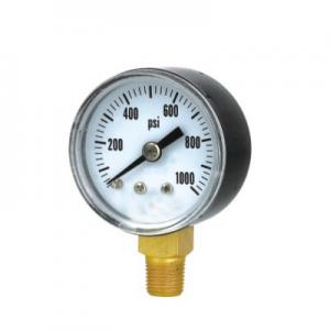Quality O2 1/8'' BSP 1.5'' 38mm General Pressure Gauges 1000Psi PC Window for sale