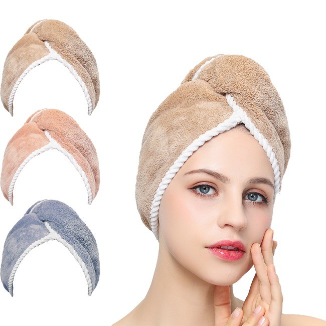 Salon Shower Microfiber Turban Towel For Long Hair Super Water Absorbency