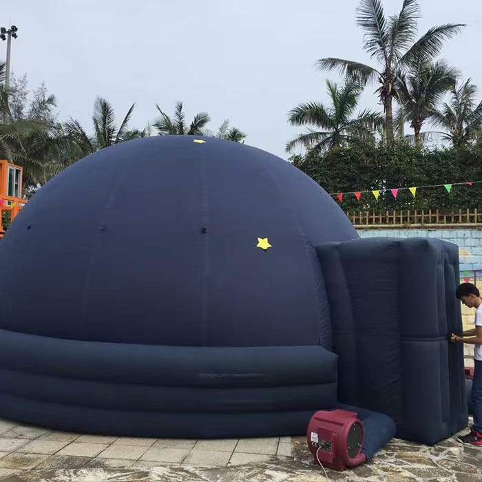 Inflatable Frame Demo Cinema Theater With Bean Bags And Fishing Lens For Museums Resorts Parks