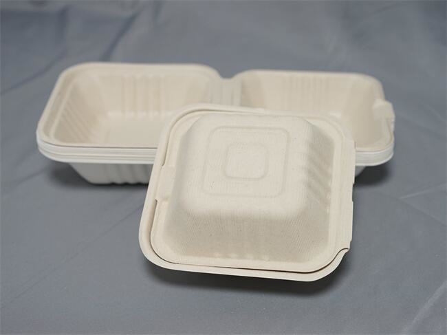 Quality 6" Hamburger Biodegradable Sugarcane Plates Restaurants for sale
