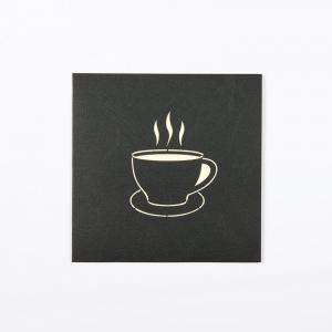 Quality Coffee Cup 3D Pop Up Greeting Card With White Envelope 148×210mm Size ODM for sale