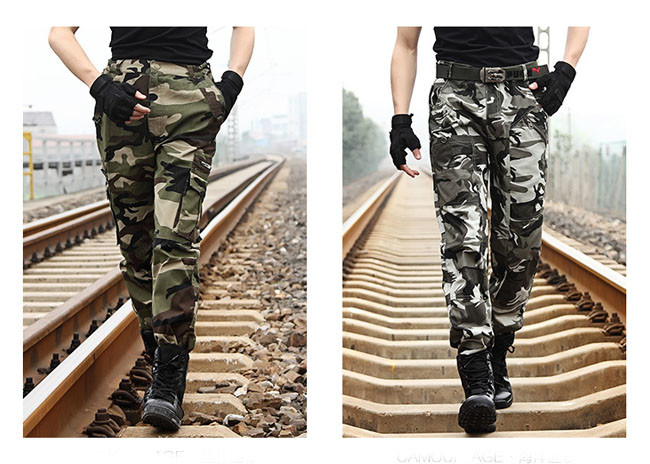 Quality Military Camouflage Pants For Field Training , Camo Cargo Pants For Men for sale