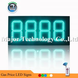 Quality Green Color Outdoor  Waterproof RF Remote Control High Brightness LED Gas Price Changer for sale