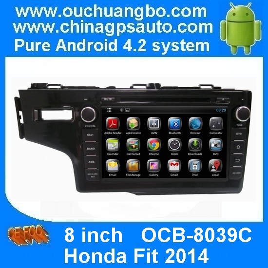 Quality Ouchuangbo In Dash GPS Navi DVD Stereo Honda Fit 2014 Radio 3G Wifi Capacitive Android 4.4 for sale