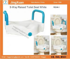 Quality RE246-1 3-Way Raised Toilet Seat White for sale
