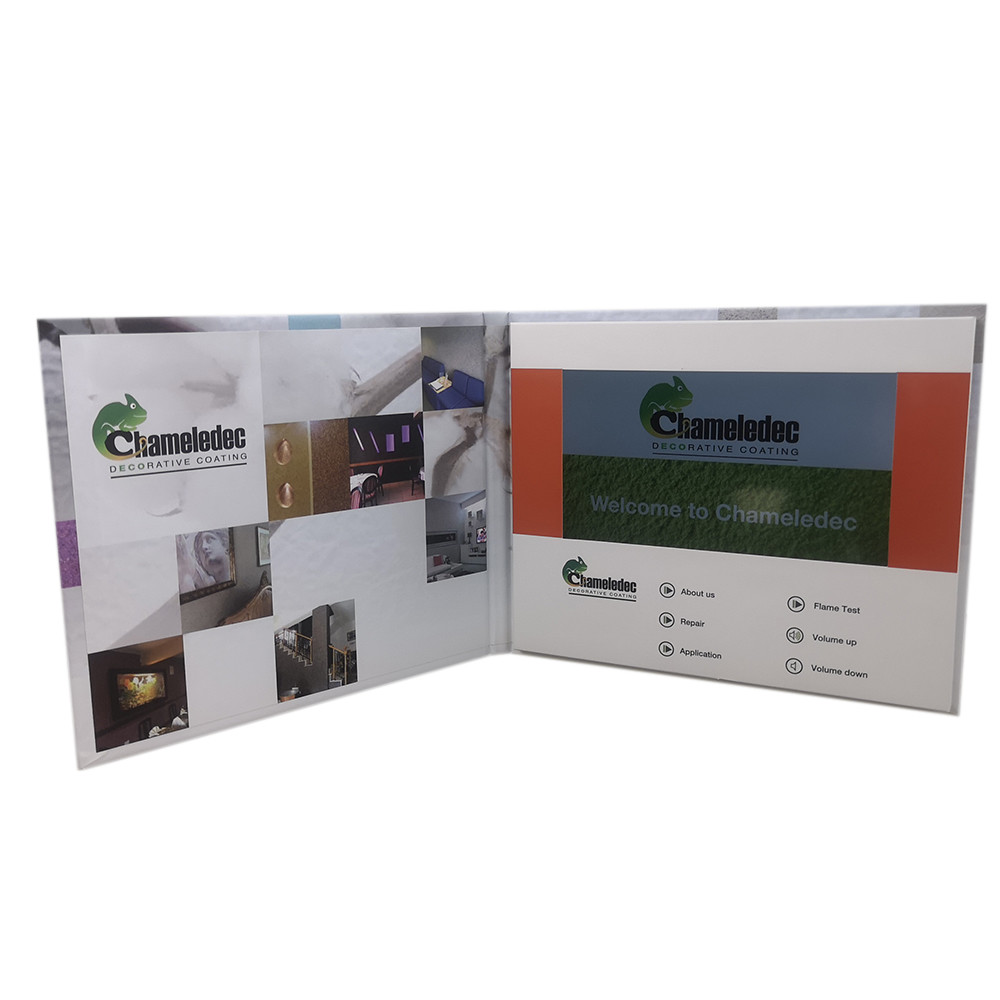 Quality Large Battery LCD Video Brochures , 10.1 Inch LCD Video Greeting Cards Blank OEM for sale