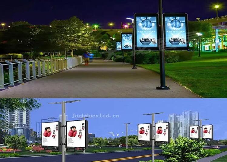 Quality King Light Street Light Pole LED Display SMD P5 Remote Control for sale