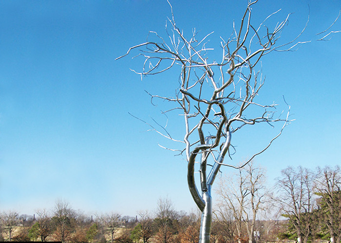 Quality Stainless Steel Tree Sculpture Withered , Outdoor Metal Tree Sculpture Garden for sale