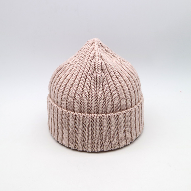 Quality Ladies Cotton Knit Beanie Hats Winter Cold - Proof Pink for sale