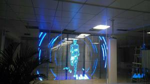 Quality 8000 dots SMD2121 Transparent Led Window Display for Building Decoration for sale