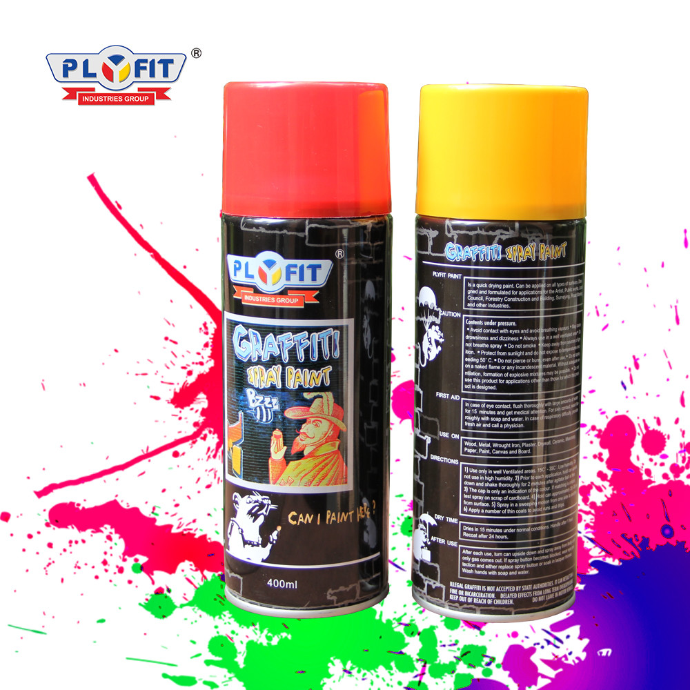 Quality PLYFIT Graffiti Spray Paint 400ml 60min Hard Dry For Multi Purpose Color Paints for sale
