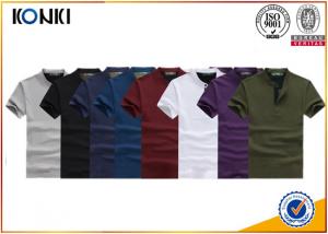 Quality Knitted Custom Polo Shirt 100% Cotton Polo Shirts 200gsm Fabric Weight for Men for sale