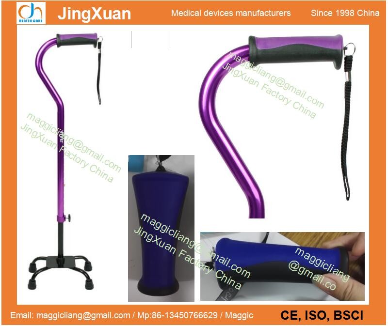 Quality The big hands, Adjustable Quad Cane for Right or Left Hand Use, Small Base for sale