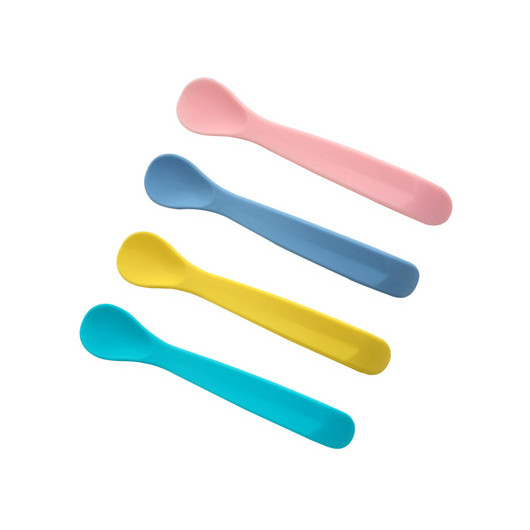 Quality Customized Food Grade Silicone Baby Spoon Toddler Fork Tableware for sale