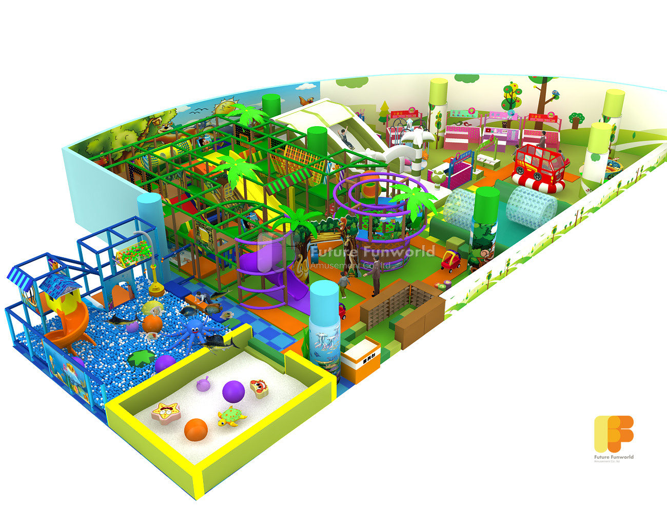 Quality Mixed Theme Project for Kids Indoor Playground FF-20151015mix-001-3 for sale