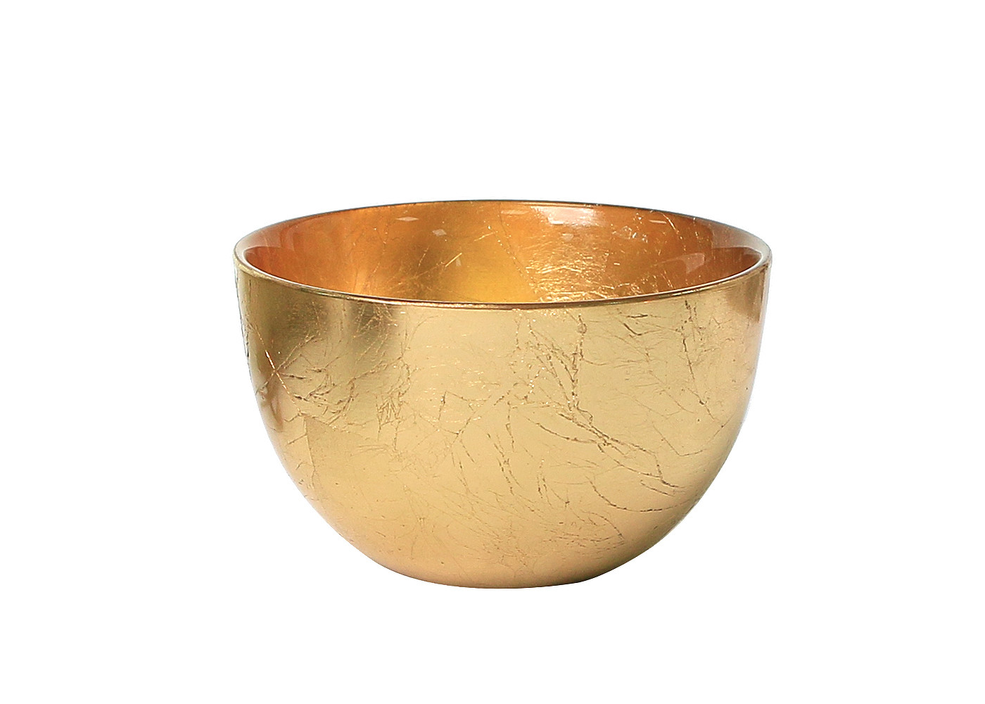 Quality Hand Made 180ml Centrifugal Casting Lead Free Crystal Glass Fruit Bowl, Gold foil bowl for sale