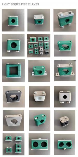 China hebei good quality aluminum Hexagon head bolt Heavy duty series pipe clamps all sizes