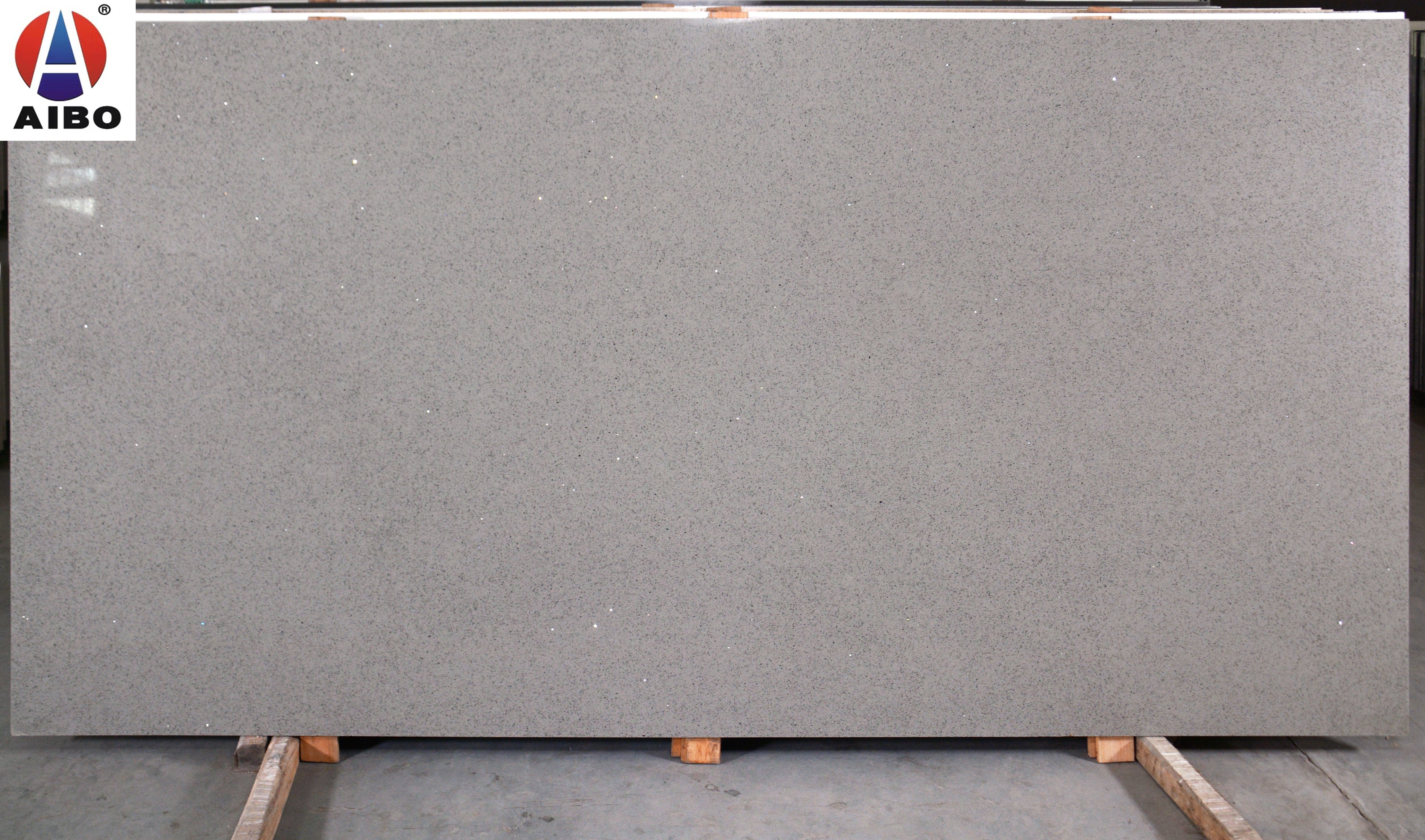 Quality Class 3 Artificial Grey Crystal Quartz Stone Slab For Vanity Top for sale