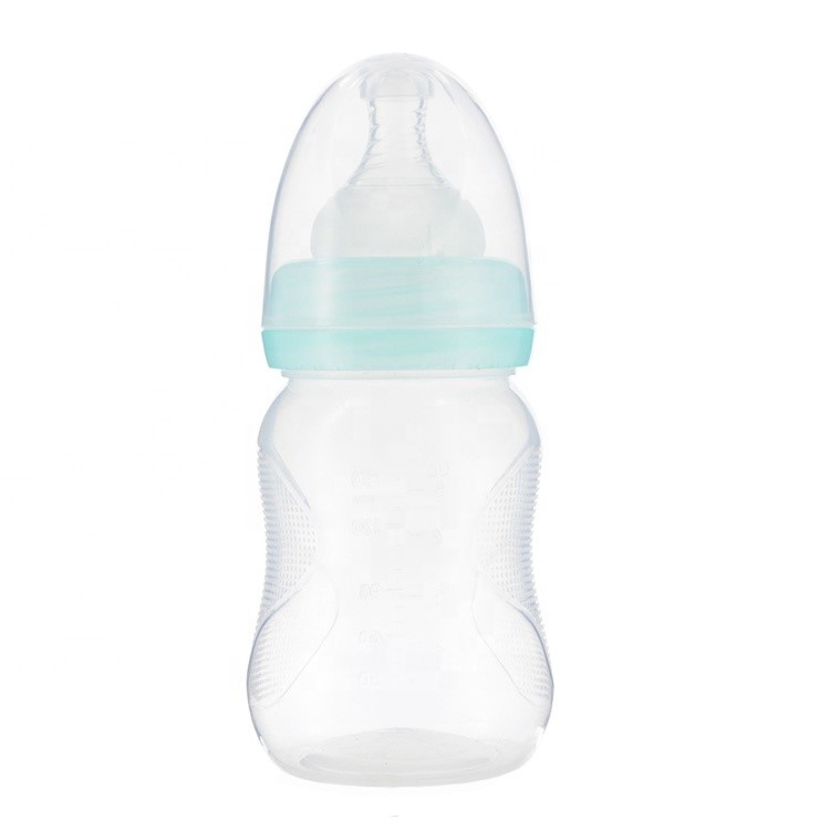 Quality OEM 8.8oz Wide Neck Squeeze Silicone Baby Milk Bottle for sale
