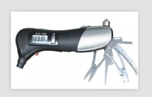 Quality Multifunction Car Tire Gauge 9 in 1 Electric Torch And Hammer Tire pressure tool for sale