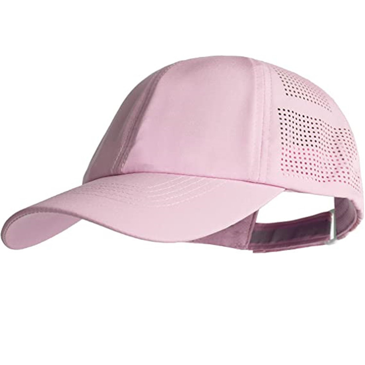 Quality 6 Panel Laser Cut Cap Breathable Snapback Hat With Spandex Fabric for sale