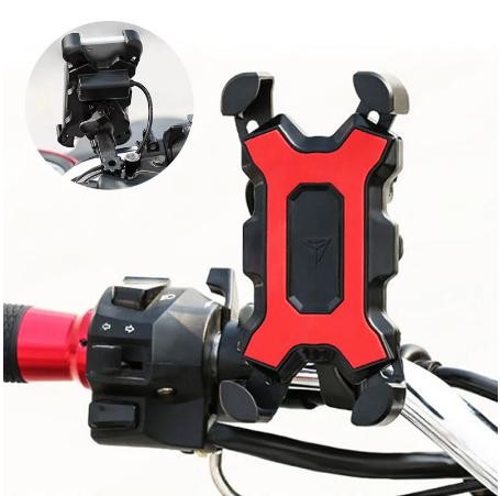 Quality Cxfhgy Bicycle Mobile Phone Holder Handlebar Mirror Mount Stand USB Charger Motorcycle Cellphone Clip Bracket For Iphon for sale