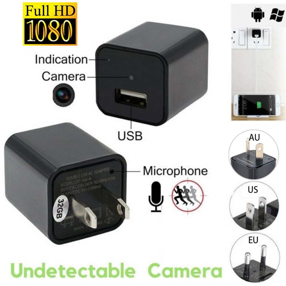 Quality 1080P  HD Home security baby monitor SPY DVR Hidden Camera Mobile Phone Plug Charger Video Recorder Cam Support 32GB TF for sale