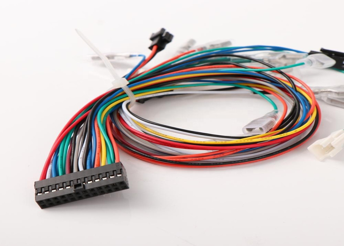 Quality Half Peeling OEM Wire Harness 32 Poles With DC Jack Connector Speaker Use for sale