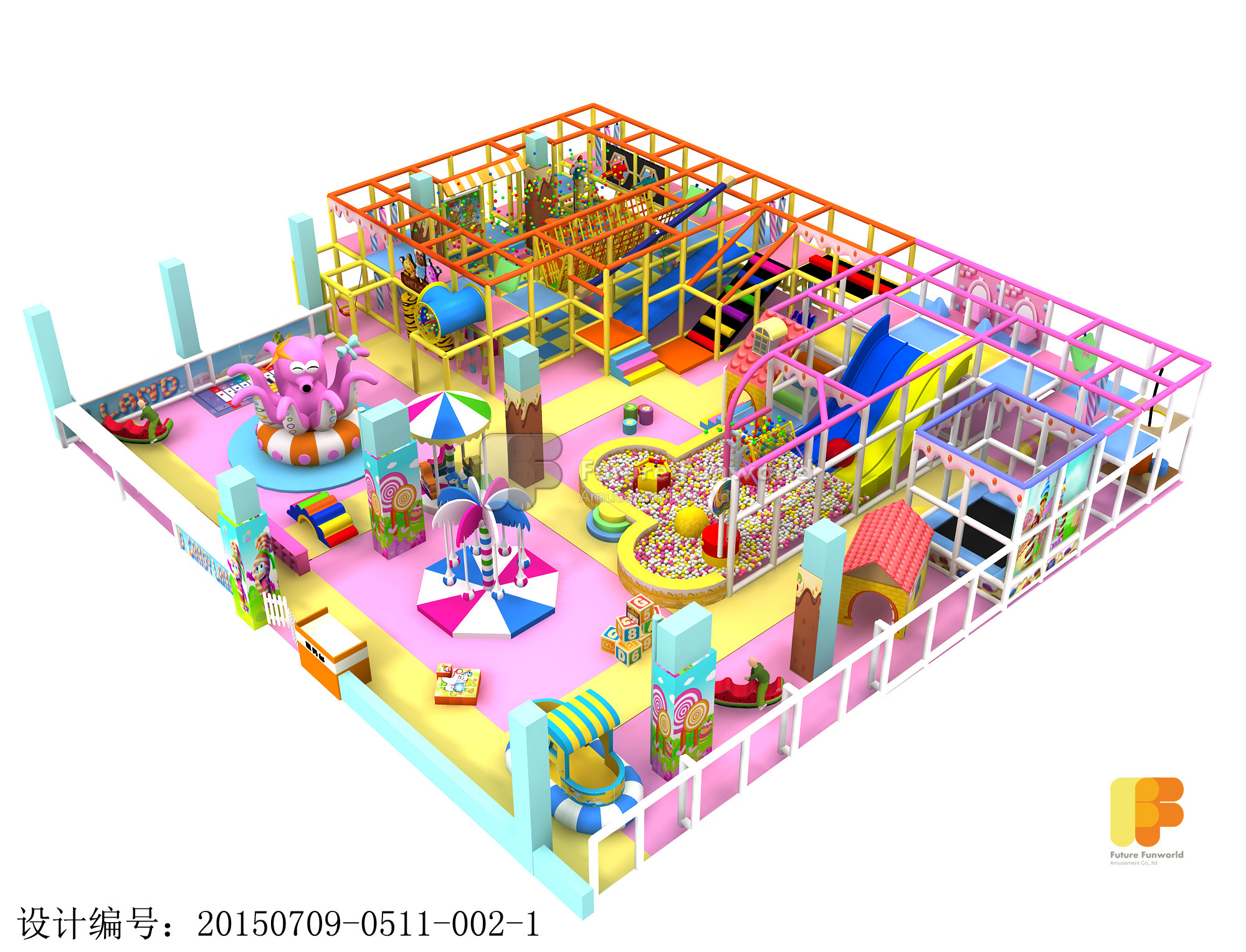 Quality Candy Theme Project for Kids Indoor Playground FF-20150709-0511-002-1 for sale
