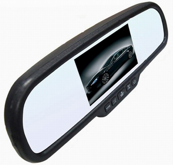 Quality Car Rear View Rearview Mirror Monitor with Special Bracket 480*272 Resolution 2Video Input for sale