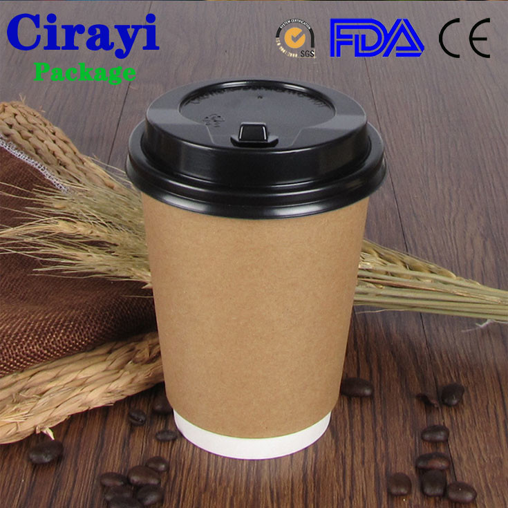 China Disposable paper coffee cups recyclable promotional takeaway paper coffee cups on sale