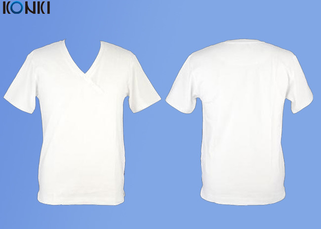 Quality Cotton Plain White T Shirt  V Neck T Shirt Printing For Man and Women for sale