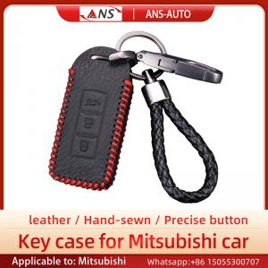Quality Anti Scratch Leather Car Key Case , Mitsubishi OEM Leather Car Key Holder for sale