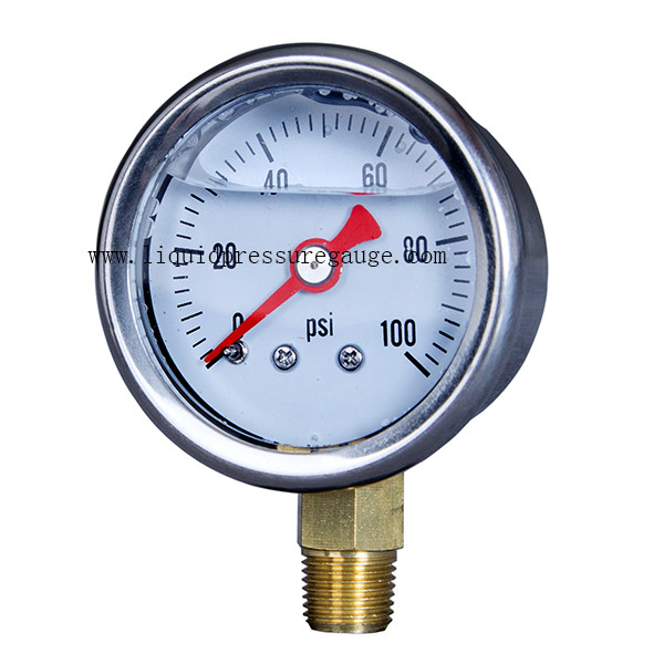 Quality 40mm 100psi Fuel Pressure Gauge With 1/8 NPT Lower Mount for sale