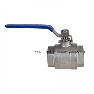 Quality 2 PC Full Port SS304 Ball Valve With Bule Handle 1/2 Inch NPT WOG1000 for sale