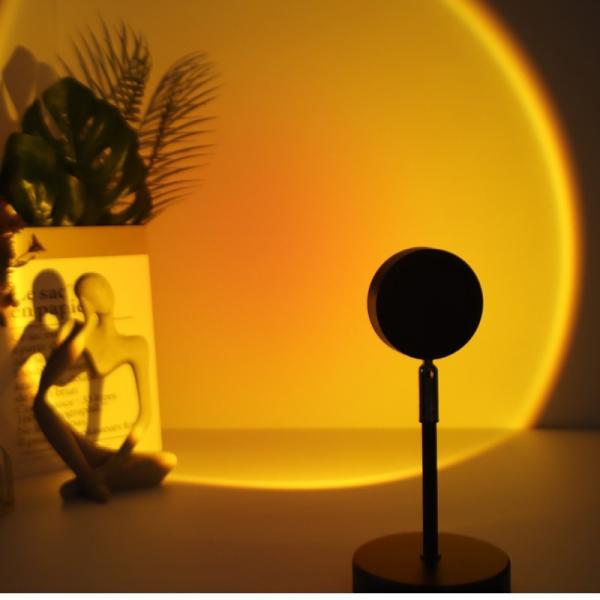 Sunset Lamp Projector for Room,LED Sunset Projection Night Light with Remote Control 16 Colors,Photography/Selfie/Home/L