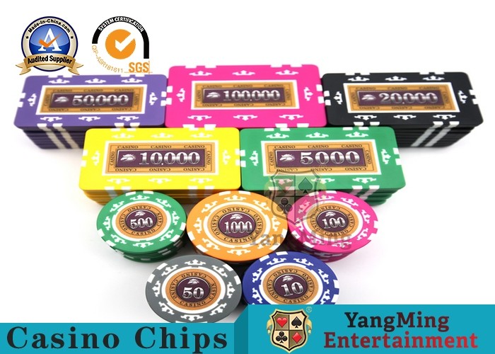 Quality Smooth Surface 13.5g 14 G ABS Clay Poker Chip Set Yangming / Poker Plaques Set for sale