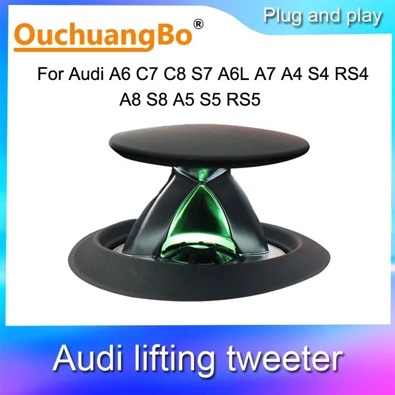 Quality Ouchuangbo Rotating Treble Lamp Lift Tweeter speaker for Audi A4 A6 C7 A7 A8 Q5 Q8 Q7 Rotating Treble Lamp Lift Tweeter for sale