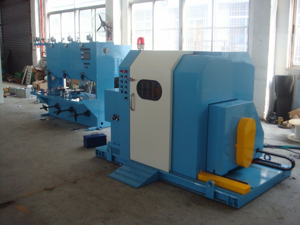 Quality Blue Color Single Twist Buncher Machine , High Speed Wire And Cable Machinery for sale