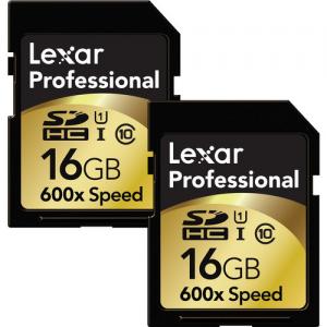 Quality Lexar 16GB SDHC Card Professional Class 10 UHS-I (2 Pack) Price $28.5 for sale