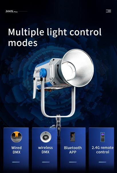 300X Pro Bright Rainproof LED Video Lights Wired And Wireless DMX Control