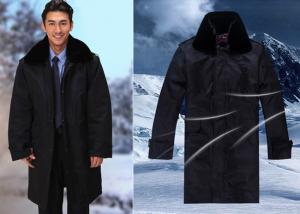 Quality Winter Security Guard Uniform Coat / Wind Resistant Coat With Two Pieces Set for sale