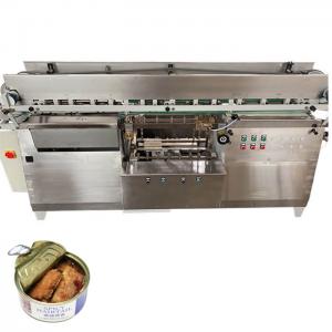 Quality Tin can tuna fish wet glue labeling machine for canned sardine 125g cold glue label machine for sale