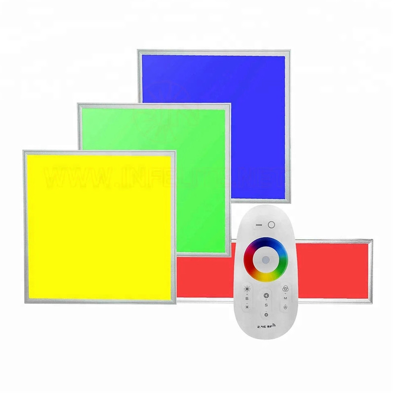 Quality 2.4G RF Wireless Remote Light RGBCW Slim LED Panel Lights Multi Color for sale