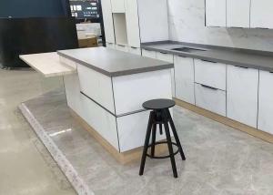 Quality Light Grey Quartz Floor Tiles Countertop Kitchen Top Full Polished Surfaces Finished for sale