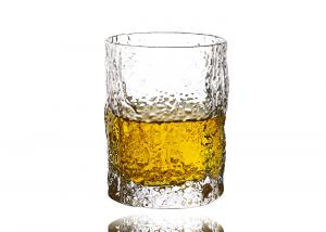 Quality Non Leaded 9 OZ Whiskey Glasses , Debossed Crystal Cocktail Glasses for sale
